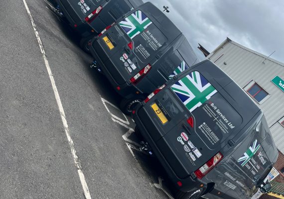Row of eBrit Vans