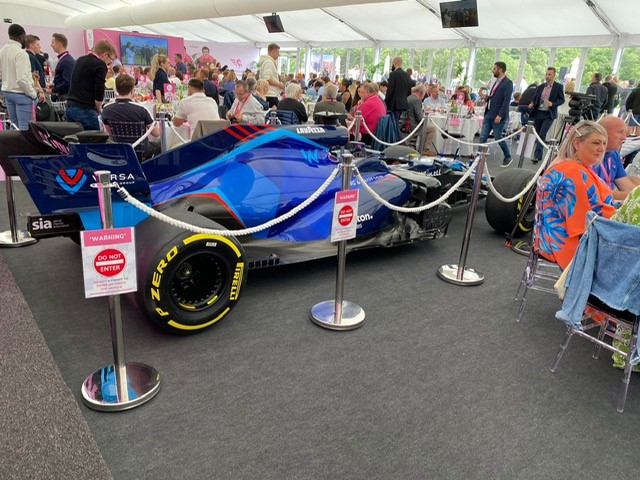 Blue Formula 1 car