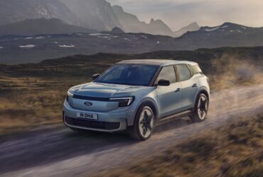 Ford Explorer driving on mountainous road